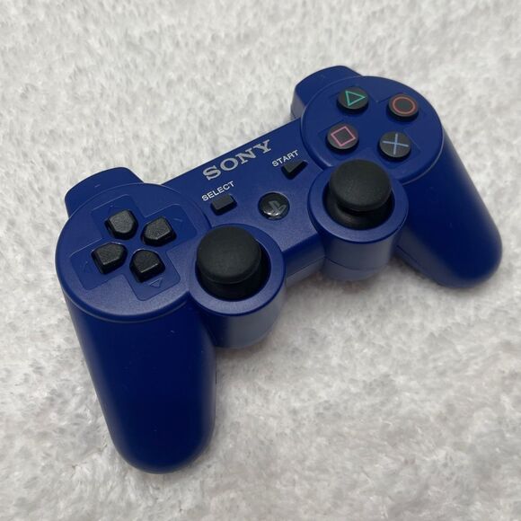 Sony PS3  Blue Wireless Game Controller - Picture 3 of 4